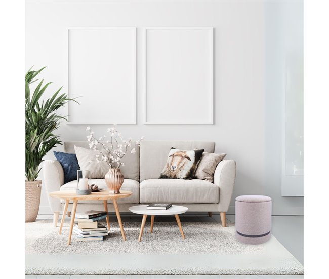 Puff almacenaje MOA Vinthera acolchado Beige