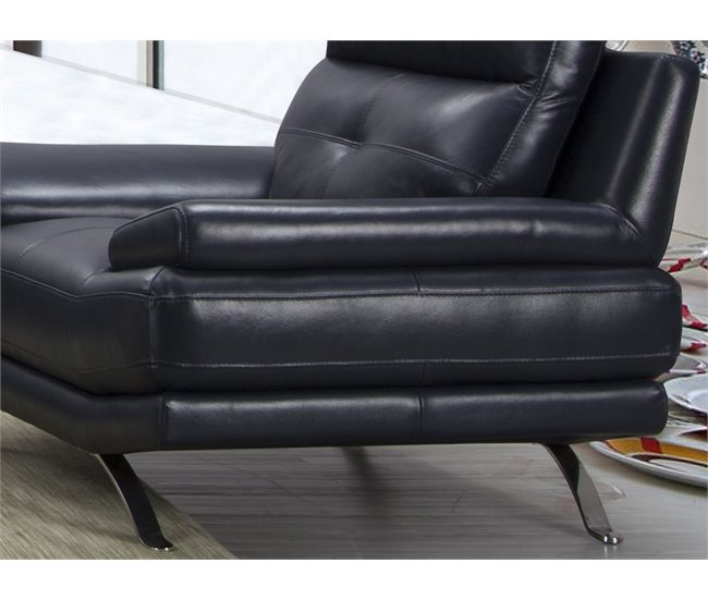 Sillón de piel HAWAI Azul Marino