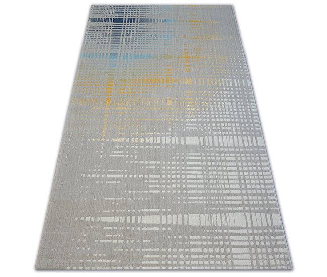Alfombra SCANDI Rayas Rejilla 120x170 Gris