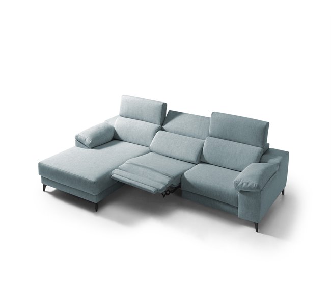 Chaise longue 4 plazas relax eléctrico AMIL izquierda azul Azul