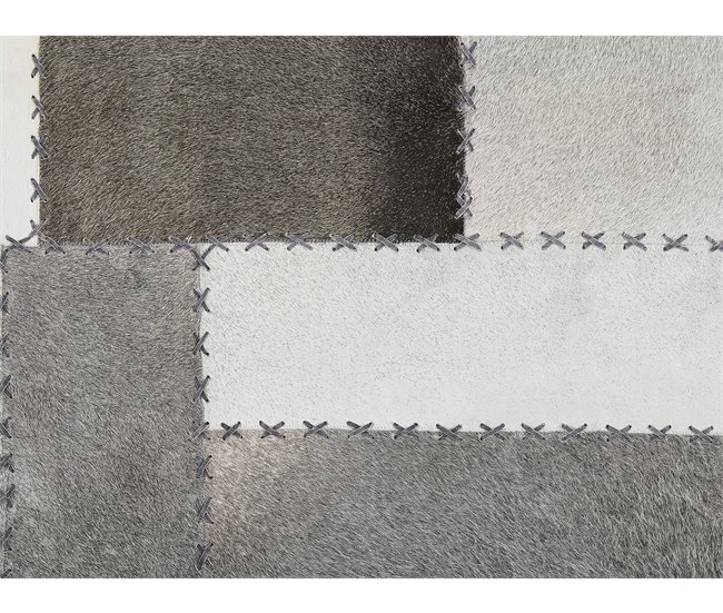 Beliani Alfombra de pelo corto PERVARI 140x200 Gris Oscuro