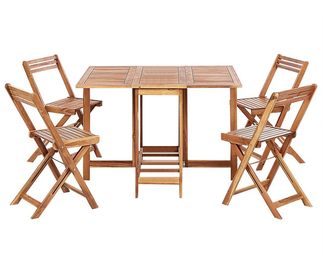 Beliani Conjunto de comedor FRASSINE Madera Clara