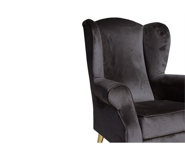 Sillón FLORENCIA decorativo color negro Negro