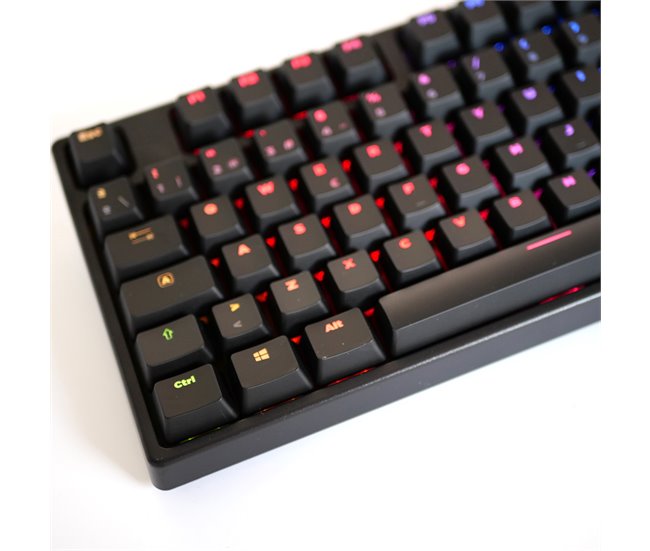 Teclado Mecánico TKL Gaming Teclas doble inyección QWERTY Español Negro