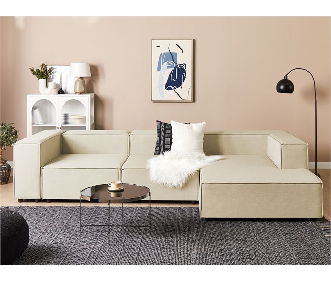 Beliani Chaise longue Lino APRICA Beige