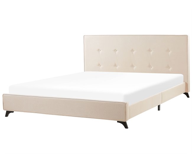 Beliani Cama Poliéster AMBASSADOR 192x216 Beige