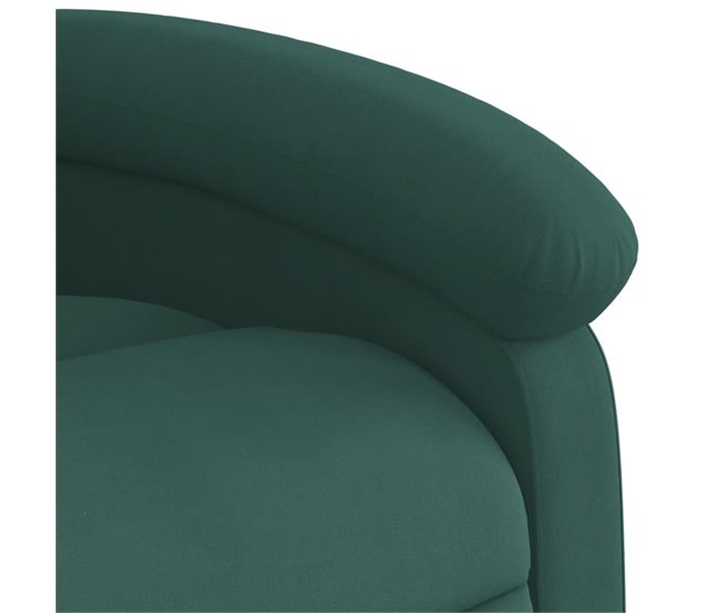 Sillón Reclinable De Masaje Elevable Verde Oscuro