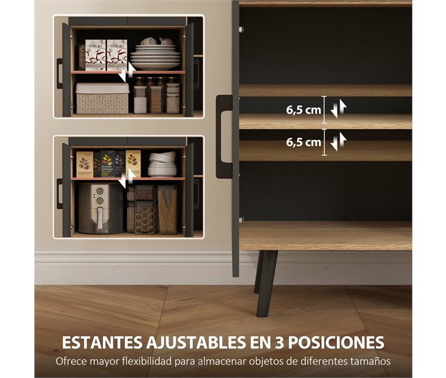Alacena de Cocina Melamina de Madera HOMCOM, hogar - cocina Marron