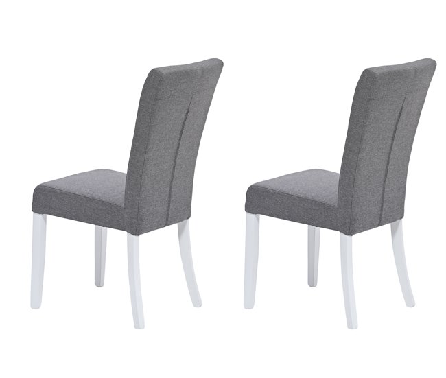 Pack de 2 sillas de comedor BRIGHTON  Gris Claro