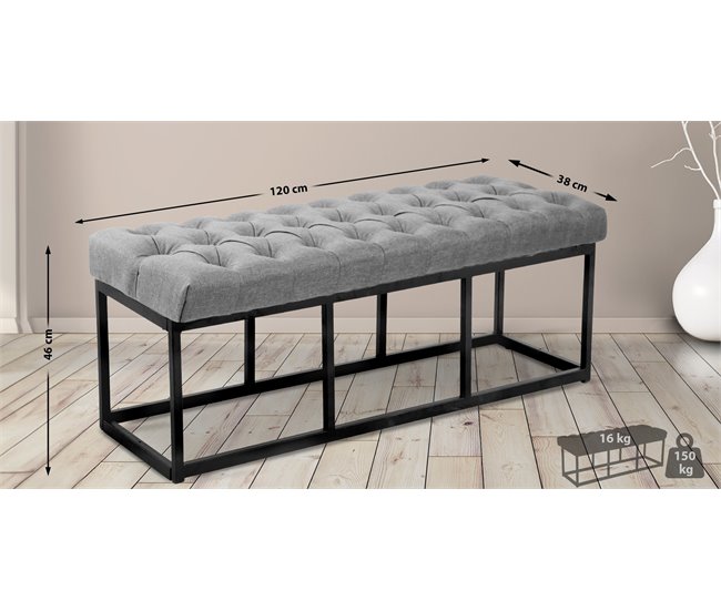 Banco - Amun - Tela 120x38 Crema