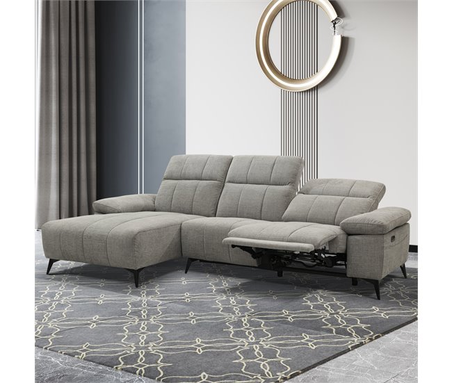 Chaise longue relax eléctrica ANDY Gris Claro