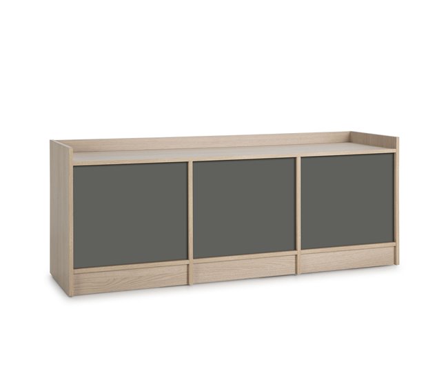 Mueble TV Moscú 3 Puertas 139 Gris