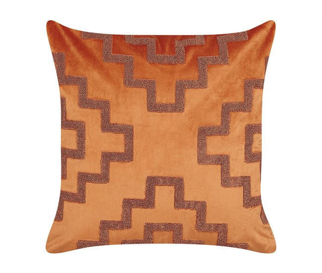 Beliani Cojín decorativo BAHIA 45x45 Naranja