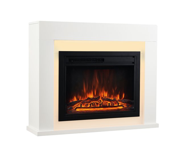 KAMINIO Eléctrica Chimenea MATTI - Chimenea Eléctrica Blanco
