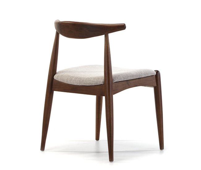 Juego de mesa y 4 sillas de comedor Corzo 80x80 Nogal
