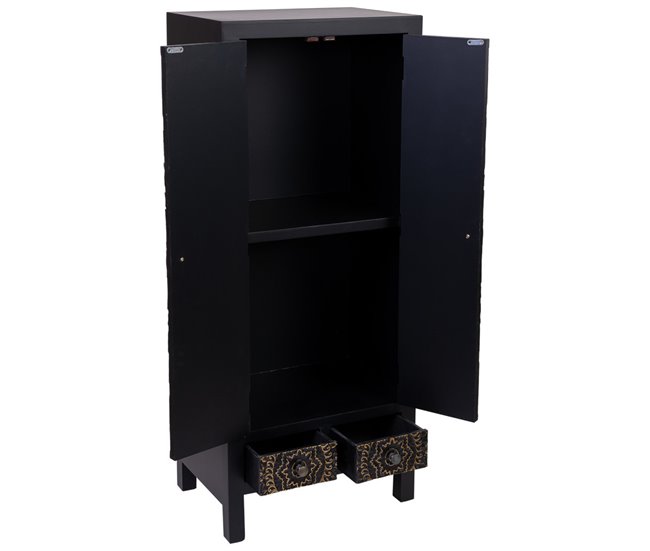 Armario de madera de 2 cajones y 2 puertas Blanco