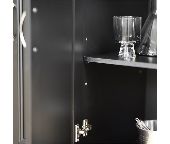 Isla de Cocina con Tablero Extensible FKW71-SCH SoBuy 115 Negro