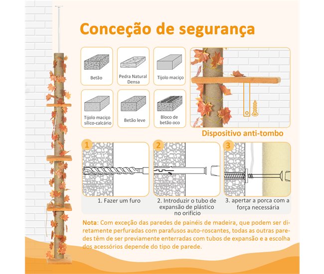 Árbol para Gatos Aglomerado de Madera Naranja