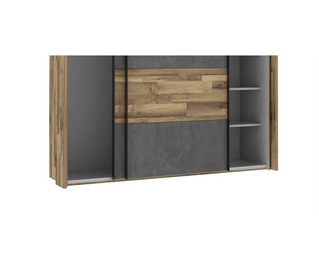 Armario RICCIANO puertas correderas 230x215cm roble Roble
