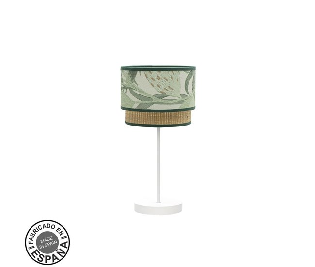 Lámpara Sobremesa Metal Serie Congo Blanco/ Verde