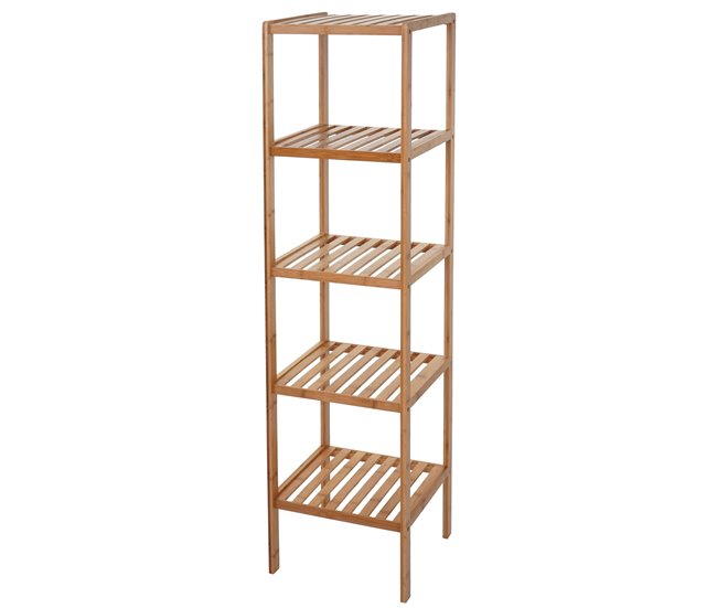 Estante de almacenamiento de baño de bambú 5 niveles SDB04025 Marron Claro