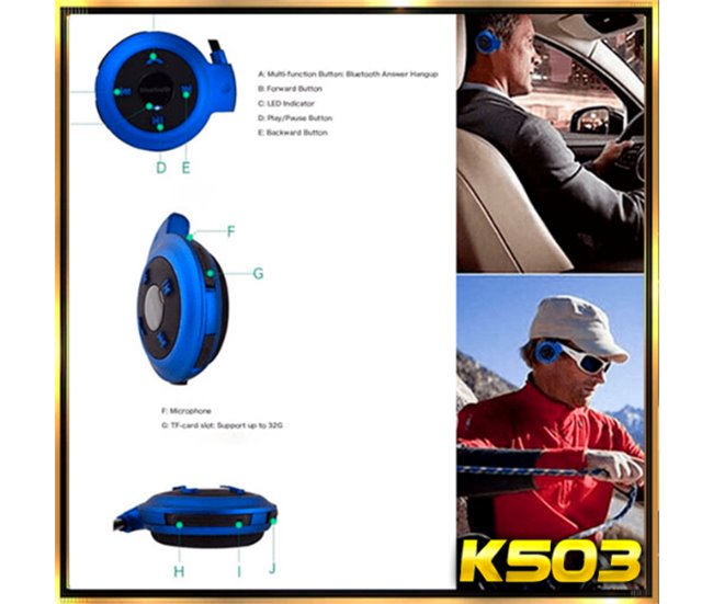 AU503 Auriculares Deportivos Inalambricos Negro