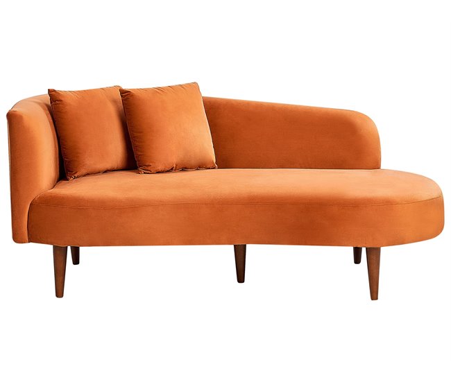 Beliani Chaise longue izquierdo Terciopelo CHAUMONT Azul Marino