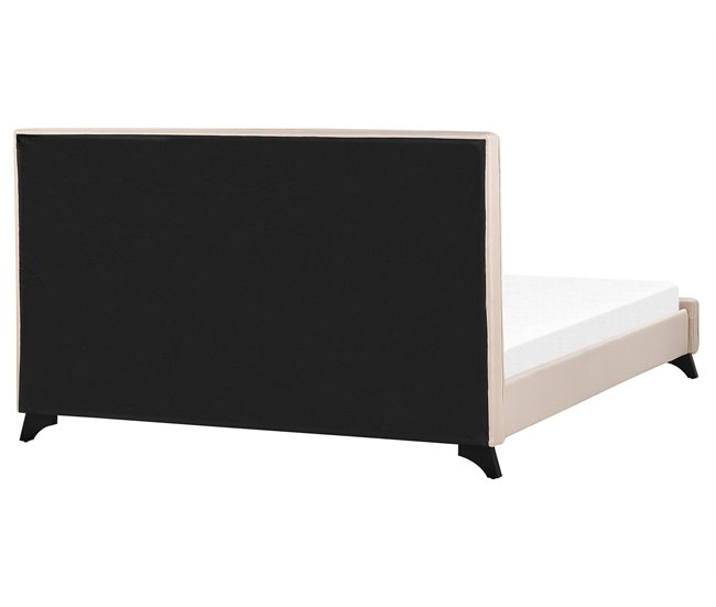 Beliani Cama con somier Poliéster AMBASSADOR 172x216 Beige