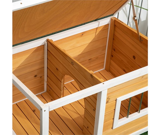 Casa para Perros Madera de Abeto PawHut Naranja