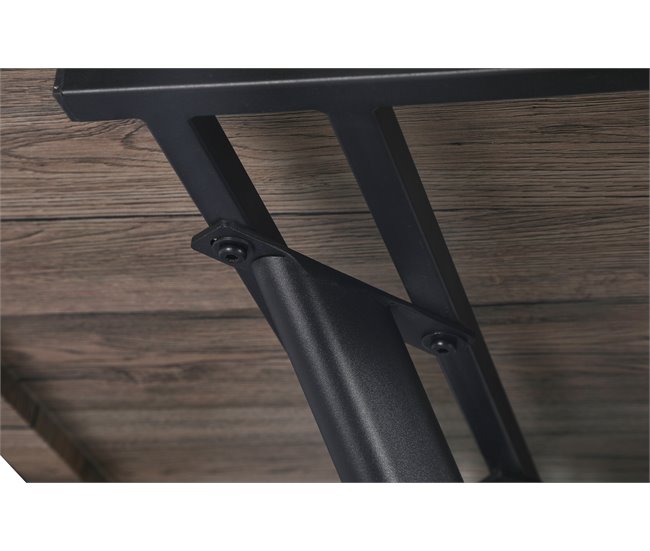 Mesa extensible color blanco OLIVIA Blanco/ Negro