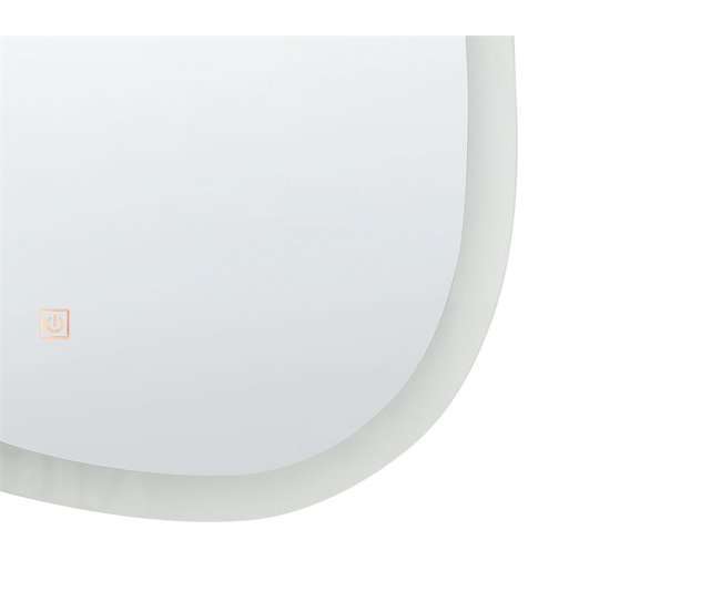 Beliani Espejo de baño BETHUNE Gris