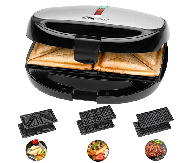 Sandwichera Clatronic ST 3670 Plateado