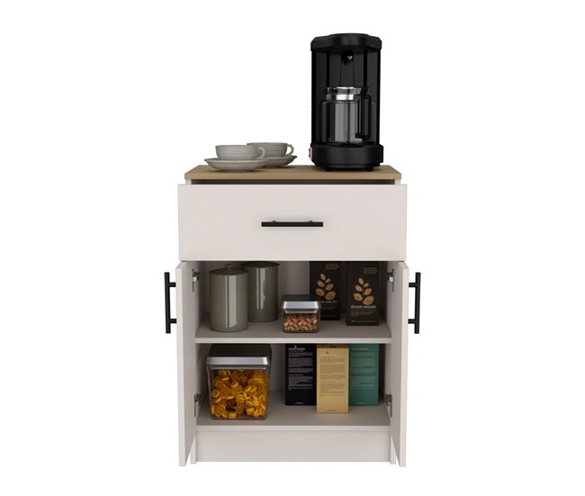 Alacena Mayorca en melamina con 2 puertas , 2 estantes y cajon Beige