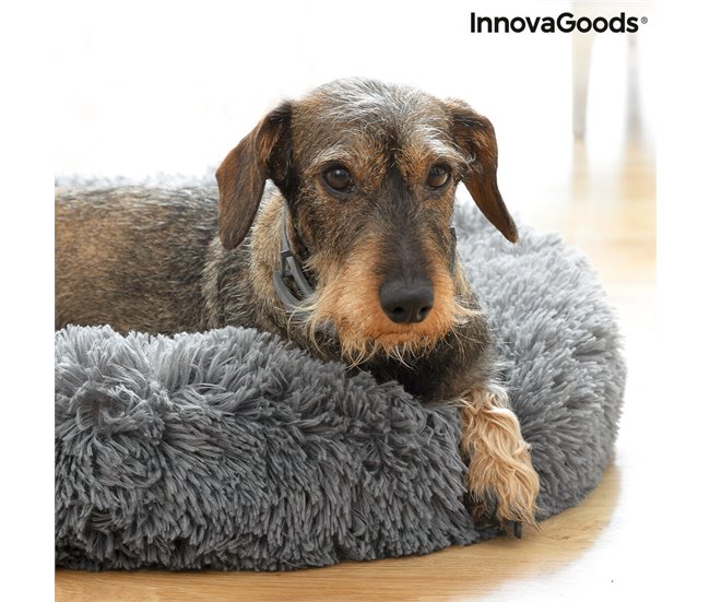 Cama Antiestrés para Mascotas Gris