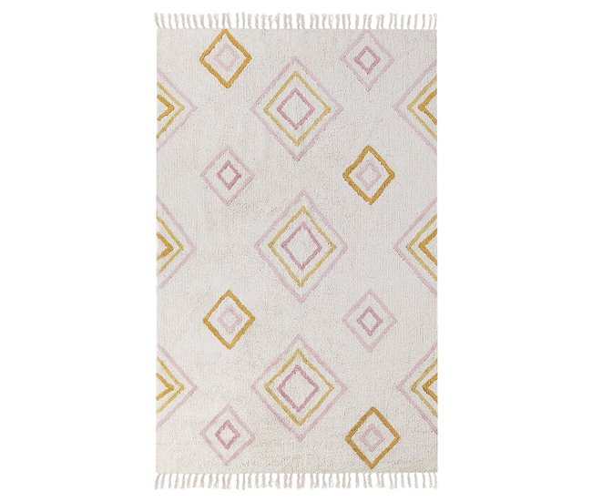 Beliani De pelo corto LASHE Blanco/ Beige