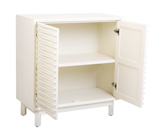 Aparador de madera de 2 puertas Blanco