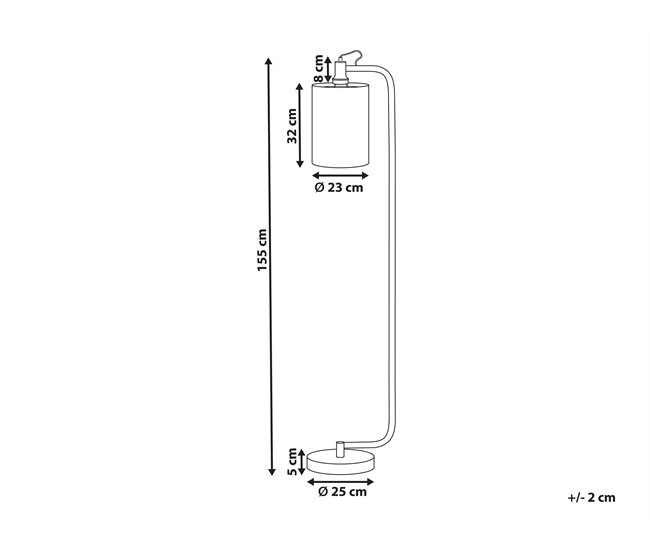 Beliani Lámpara de pie LIBERIA Cobre