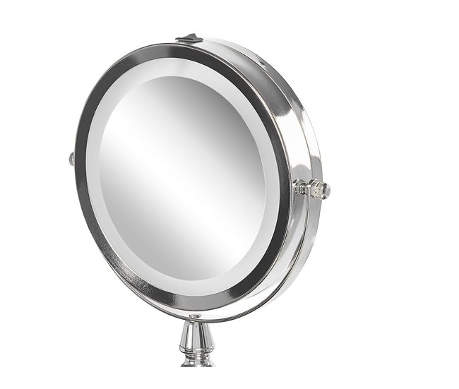 Beliani Espejo de maquillaje MAURY 18x12 Dorado