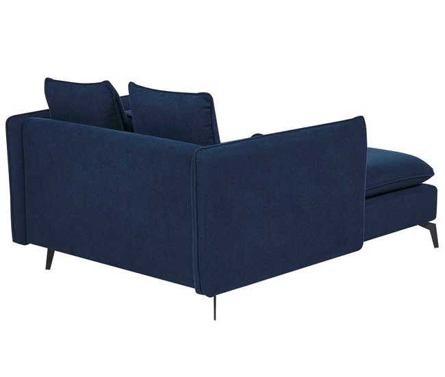 Beliani Chaise longue Poliéster CHARMES Azul Marino