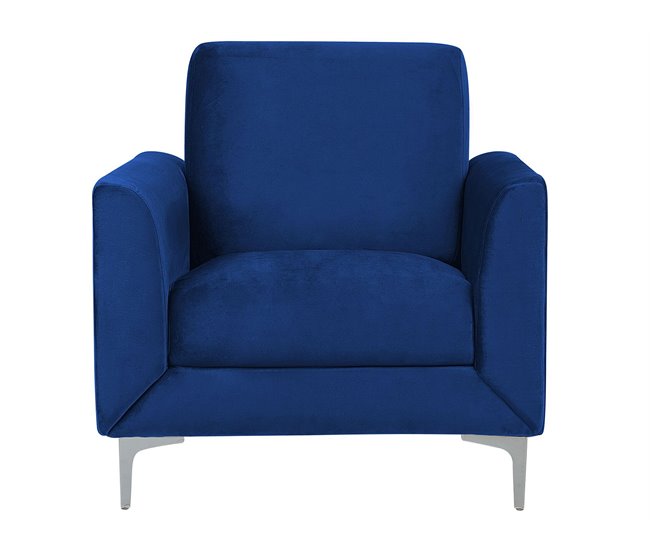 Beliani Conjunto de sofás FENES Azul Marino
