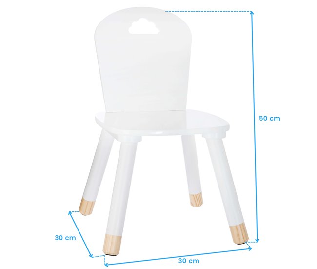 Mesa Infantil Douceur Melamina con Silla a Juego Blanco/ Madera