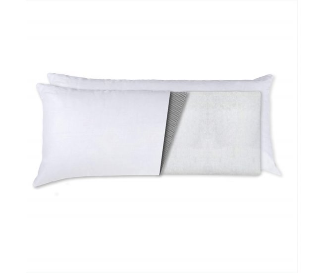Almohada Fibra Hueca Siliconada 70x34 Blanco Veta