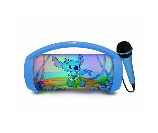 Altavoz Bluetooth con Micrófono Karaoke Stitch Disney Azul