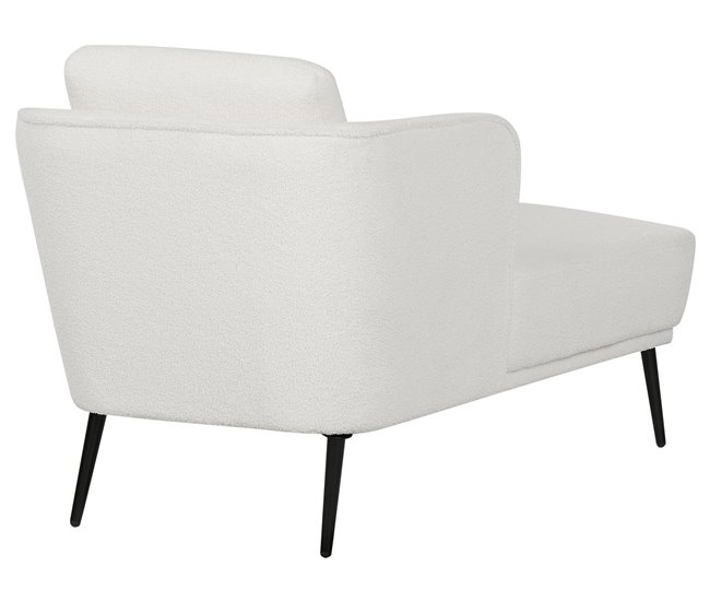 Beliani Chaise longue Bouclé ARTHEZE Crema