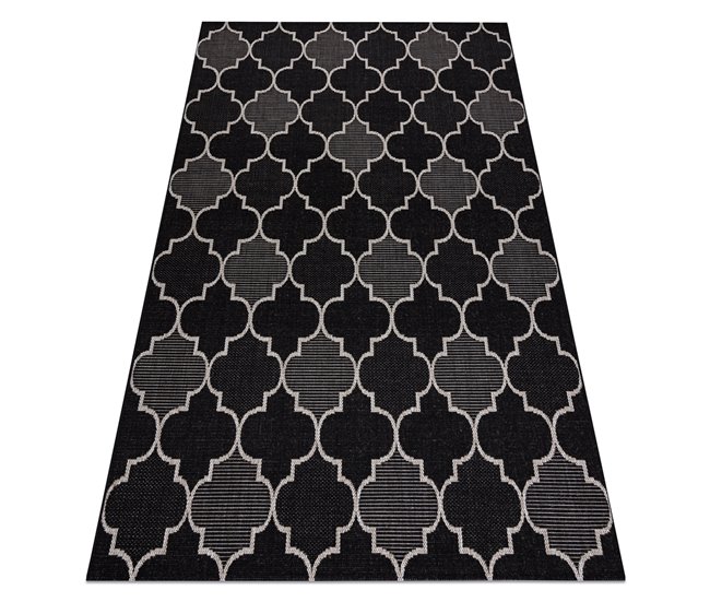 Alfombra de cuerda sisal FLOORLUX 20607 Espaldera marroquí 240x330 Negro