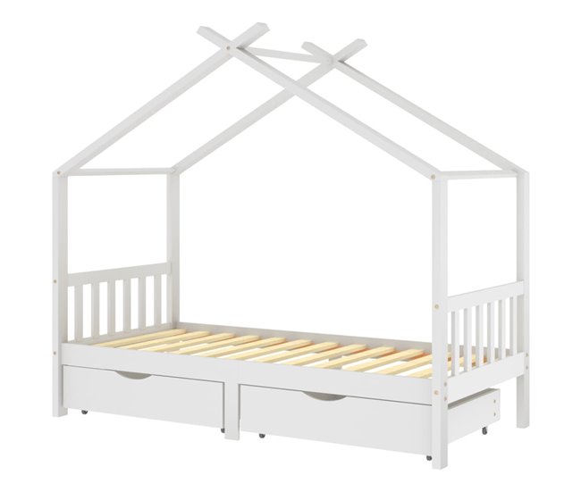 Estructura De Cama Infantil 206x97 Blanco