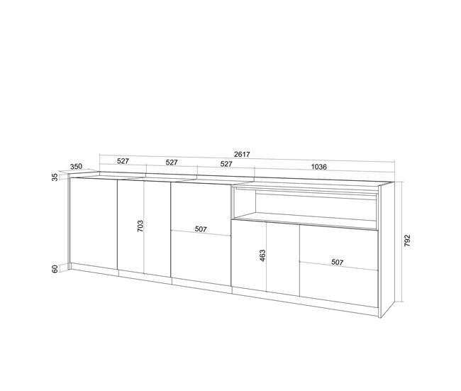 Aparador SOKKEL 260 Marron