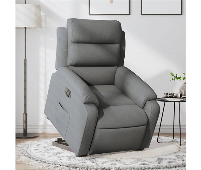 Sillón Elevable Reclinable Gris Oscuro
