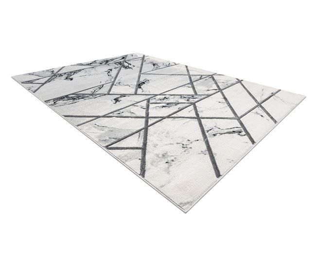 Alfombra EMERALD exclusivo 0085 glamour 240x330 Blanco/ Gris
