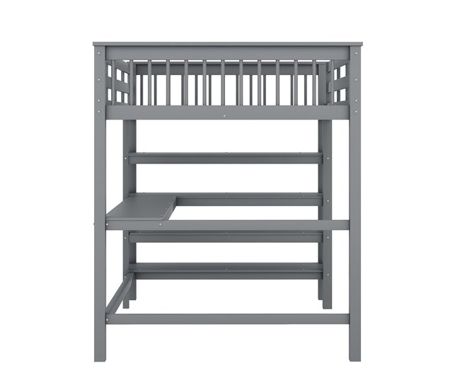 Cama alta para niños 149x207 Gris